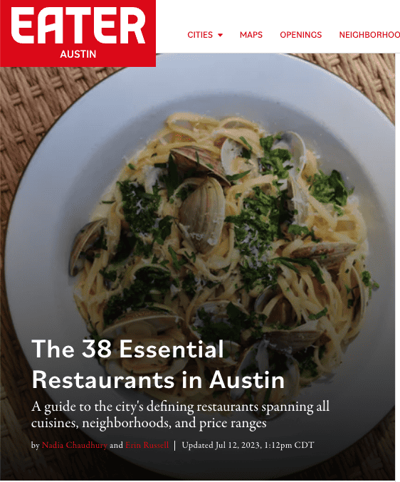 Eater Austin 38 Essential Restaurants