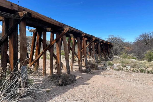 Historical Wooden Bridge at Tombstone Monument Ranch, an Arizona Dude Ranch